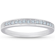G/VS .20ct 100% Diamond Womens Wedding Ring 14K White Gold Lab Grown