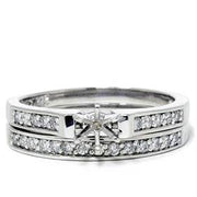 Diamond Engagement Mount Matching 14K Wedding Ring Set