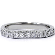 White Gold 1/4 Ct Diamond Curved Wedding 14K White Gold Ring