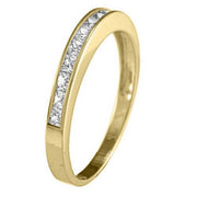 3/8ct Princess Cut Diamond Wedding Ring 14K Yellow Gold