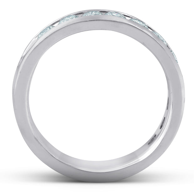 G/VS 1ct Lab Grown Diamond Wedding Ring Platinum Channel Set Eco Friendly